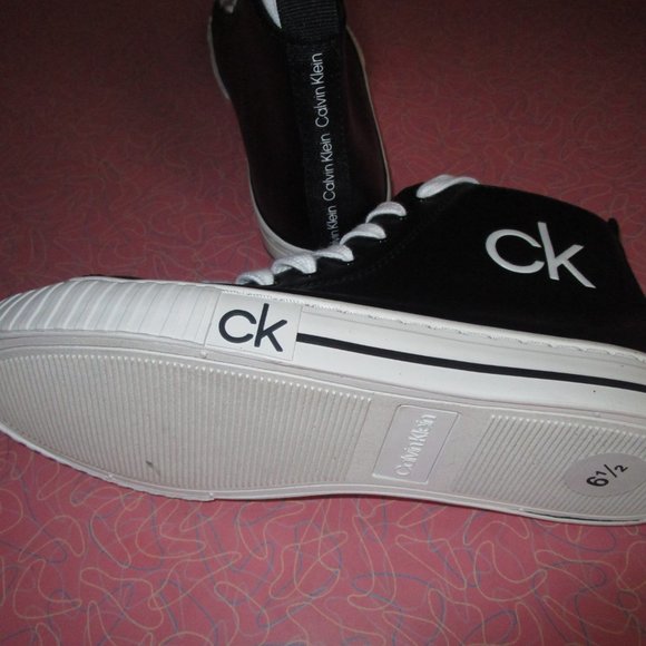 Calvin Klein Black High Top Sneaker - Picture 4 of 5